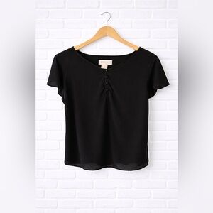 Philosophy Elegant Black Short Sleeve Top